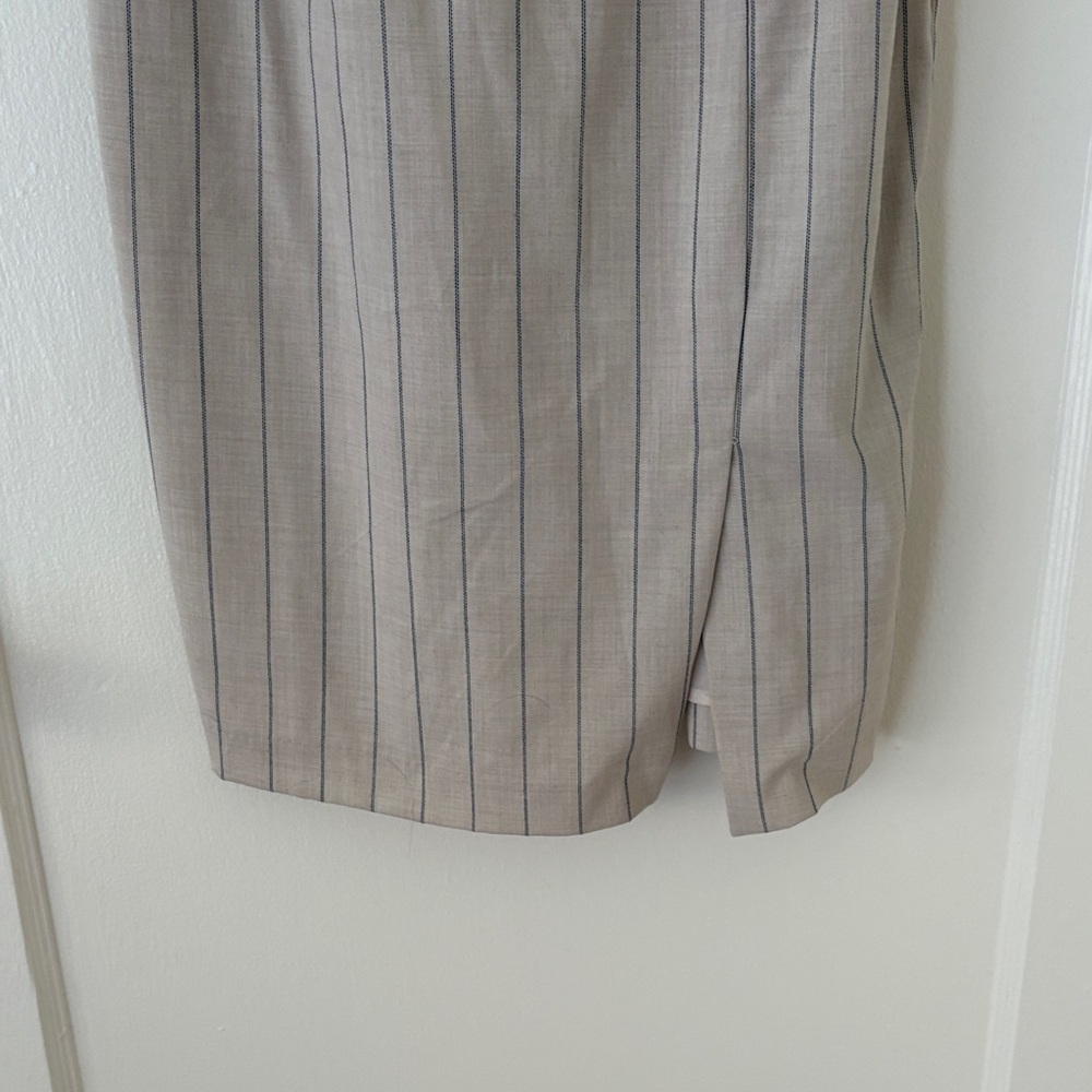 Banana Republic Beige Pinstripe Midi Dress - Picture 3 of 4